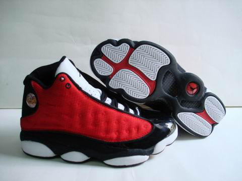 discount authentic air jordan 13 white black red shoes