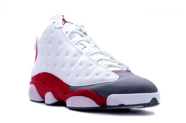 discount authentic air jordan 13 white team red flint grey shoes