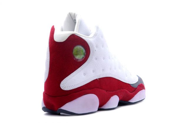 discount authentic air jordan 13 white team red flint grey shoes