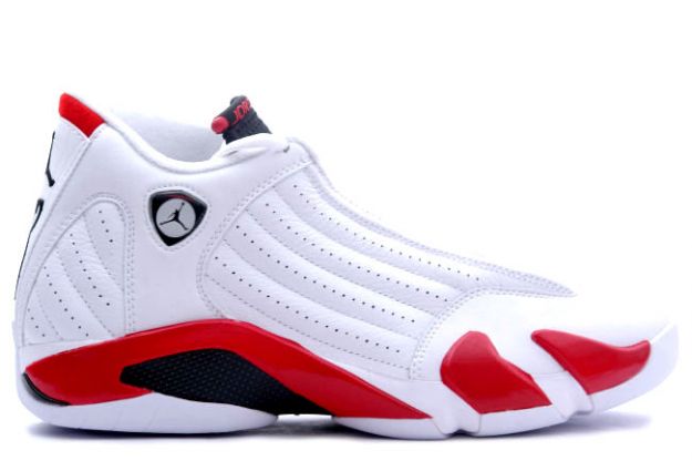 air jordan 14 white black vaarsity red shoes