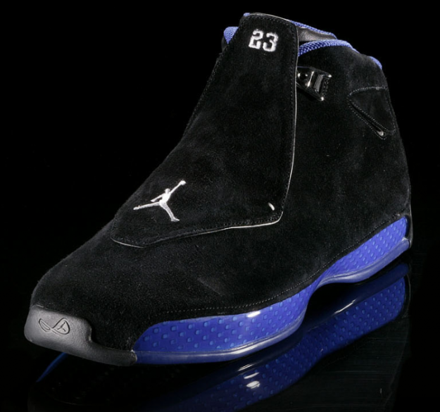 air jordan 18 black royal blue shoes