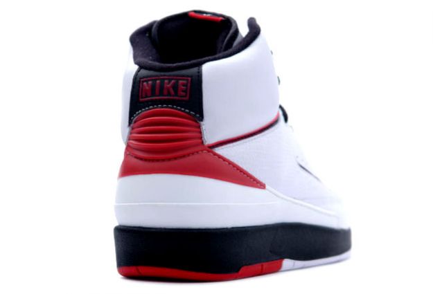 Cheap And Comfortable Air Jordan 2 White Varsity Red Black Shoes - Click Image to Close