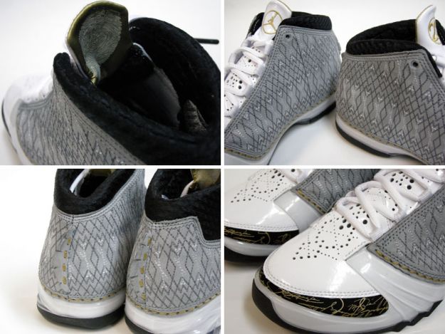 Air Jordan 23 White Stealth Black Metallic Gold Shoes - Click Image to Close