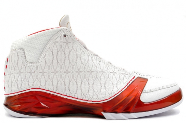 air jordan 23 white varsity red metallic silver shoes