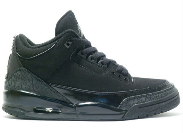 Original Jordan 3 All Black Cat Charcoal Shoes - Click Image to Close