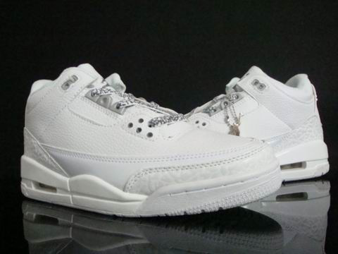 Original Jordan 3 All White Shoes - Click Image to Close