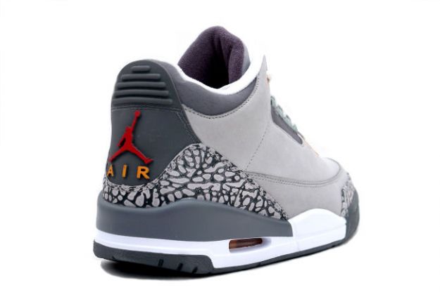 Original Jordan 3 Silver Sport Red Light Graphite Orange Peel Shoes