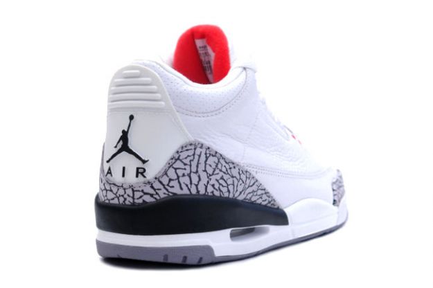 Original Jordan 3 White Cement Grey Fire Red Shoes - Click Image to Close