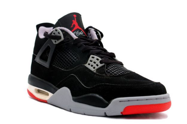 cheap authentic jordan 4 1999 black cement grey shoes