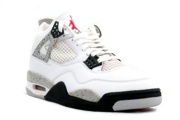 cheap authentic jordan 4 1999 white black cement shoes