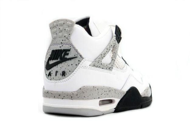 cheap authentic jordan 4 1999 white black cement shoes