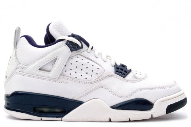 cheap authentic jordan 4 1999 white columbia blue midnight navy shoes - Click Image to Close