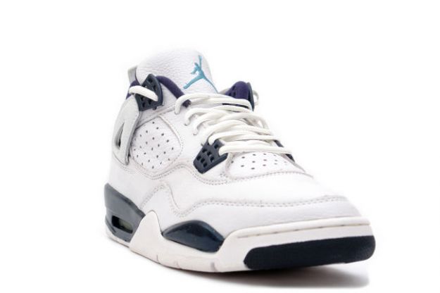 cheap authentic jordan 4 1999 white columbia blue midnight navy shoes