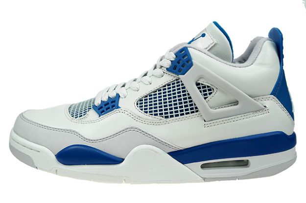 cheap authentic jordan 4 white military blue neutral grey shoes - Click Image to Close