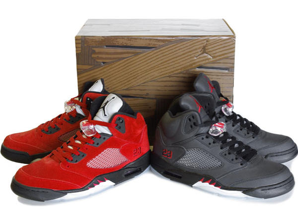 Cheap Air Jordan 5 Raging Bull Pack Varsity Red Black Package - Click Image to Close