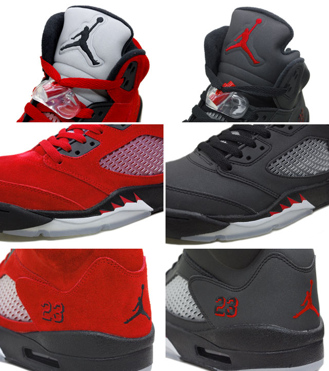 Cheap Air Jordan 5 Raging Bull Pack Varsity Red Black Package - Click Image to Close