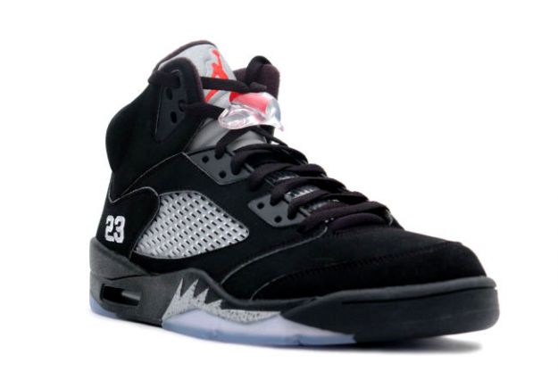 cheap and comfortable jordan 5 black metallic silver shoes