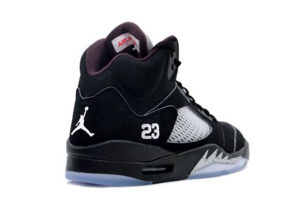 cheap and comfortable jordan 5 black metallic silver shoes