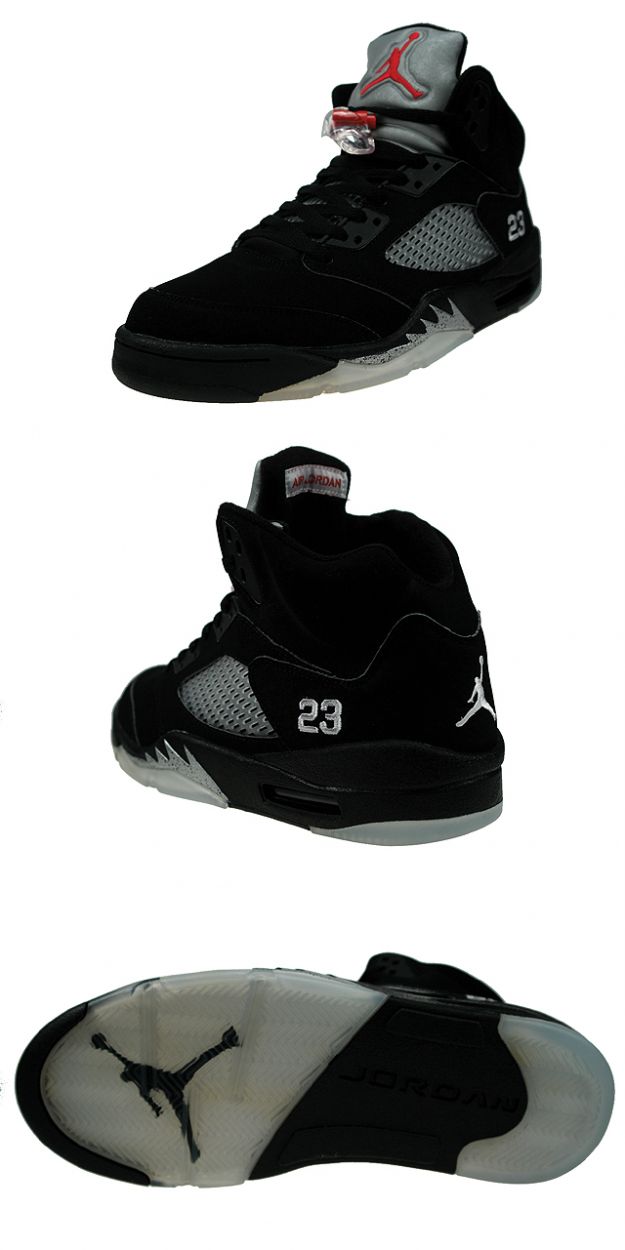 cheap and comfortable jordan 5 black metallic silver shoes