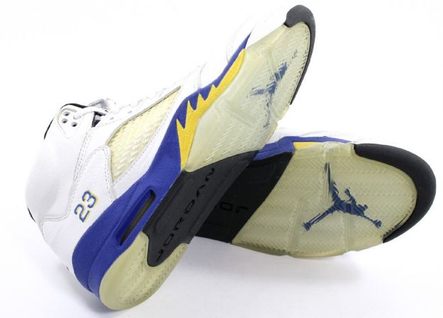 cheap and comfortable jordan 5 laney white varsity royal varsity maize shoes