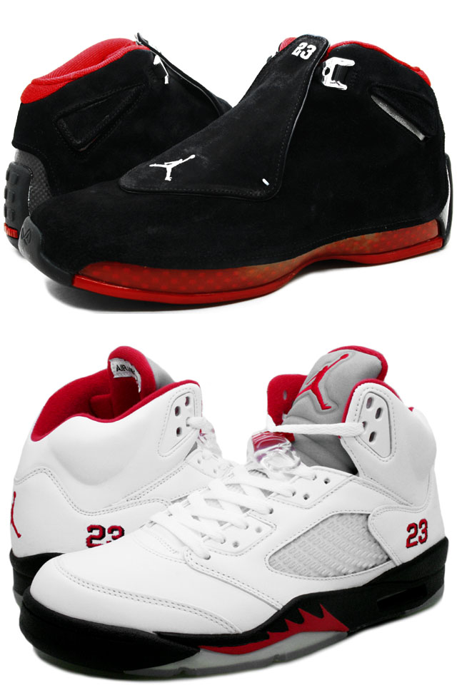 special jordan 5 white black fire red&air jordan 18 countdown packag