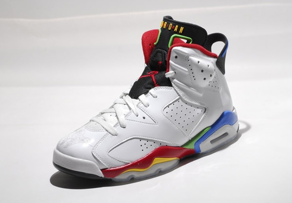 Hot-sale Air Jordan 6 Olympics Colors White Shoes - Click Image to Close