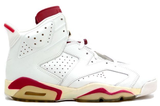 Original Air Jordan 6 Off White Maroon Shoes - Click Image to Close