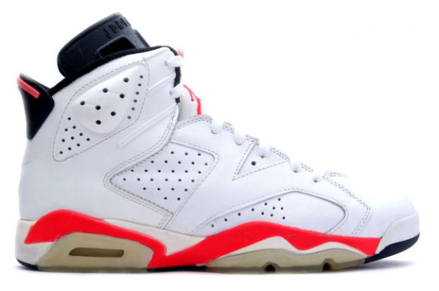 Original Air Jordan 6 White Infared Black Shoes - Click Image to Close