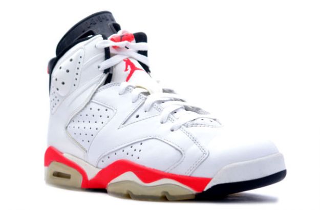 Original Air Jordan 6 White Infared Black Shoes