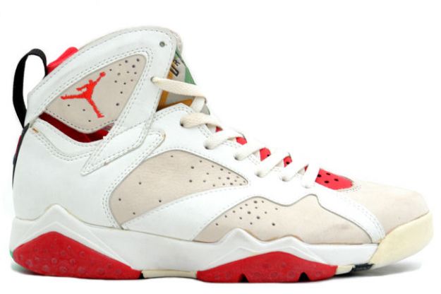 Cheap Original Jordan 7 Hare White Light Silver True Red Shoes