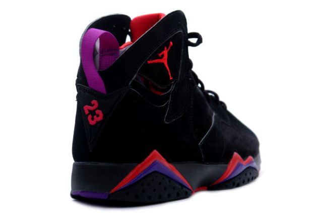 air jordan 7 retro black dark charcoal true red shoes