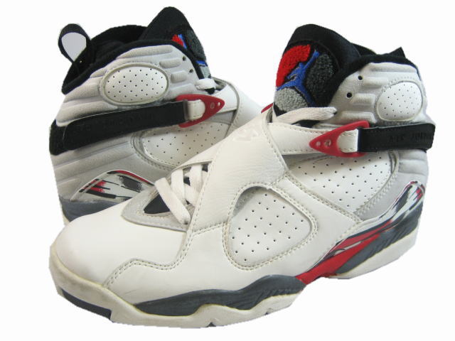 original jordan 8 white black true red shoes