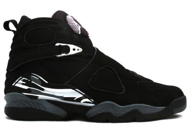 Air Jordan 8 Retro black chrome shoes - Click Image to Close