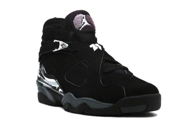 Air Jordan 8 Retro black chrome shoes