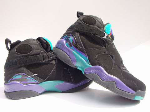 cheap real jordan 8 black green shoes