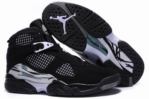 cheap real jordan 8 black grey shoes