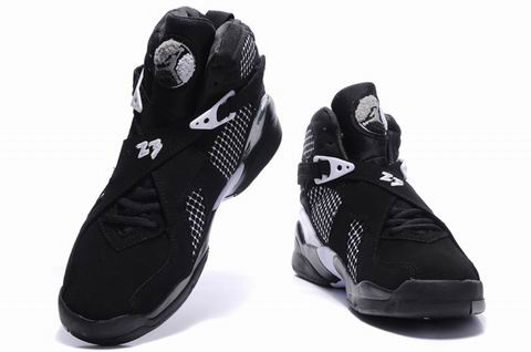 cheap real jordan 8 black grey shoes - Click Image to Close