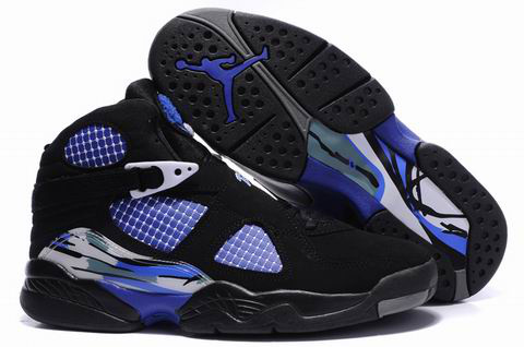 cheap real jordan 8 black true blue shoes