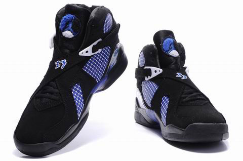 cheap real jordan 8 black true blue shoes