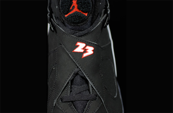 cheap real jordan 8 playoffs black varsity red white shoes - Click Image to Close