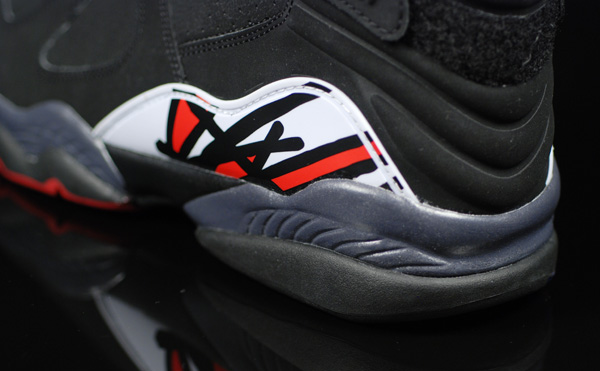 cheap real jordan 8 playoffs black varsity red white shoes - Click Image to Close