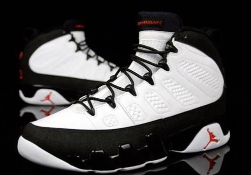 original air jordan 9 white black true red