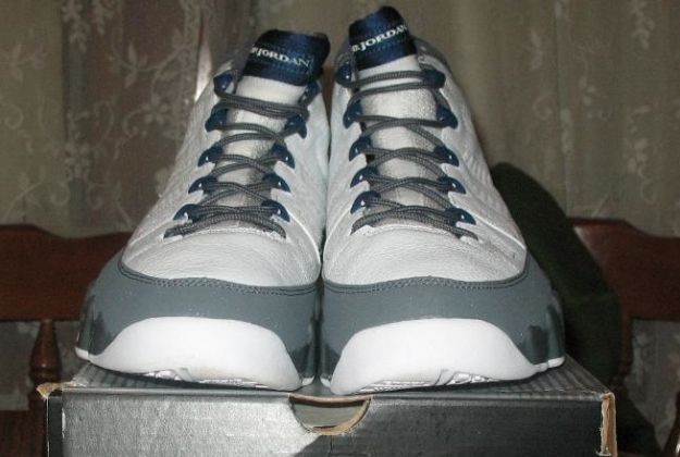 air jordan 9 retro white french blue flint grey shoes