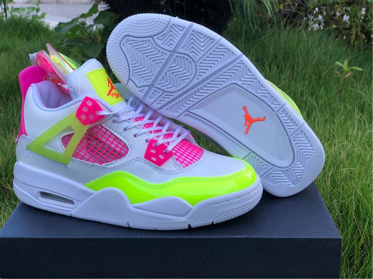 newest jordan 4 retro lemon venom pink girls shoes - Click Image to Close